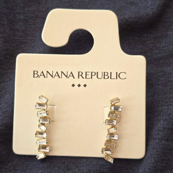 Banana Republic Rhinestone Earrings | Formal & Date Night Ready - Picture 1 of 2